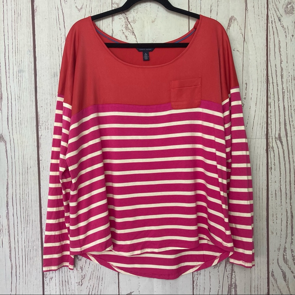 Tommy Hilfiger Striped Casual Long Sleeve Tee